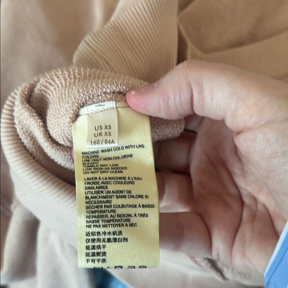 Free People Blush pink Crew Neck Sweatshirt with balloon sleeves. - Picture 5 of 16